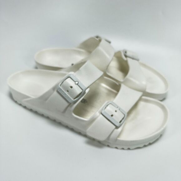 Birkenstock Arizona White Slide Sandal Rubber Men\'s Size 44 Euro US 11 Straps main image 4